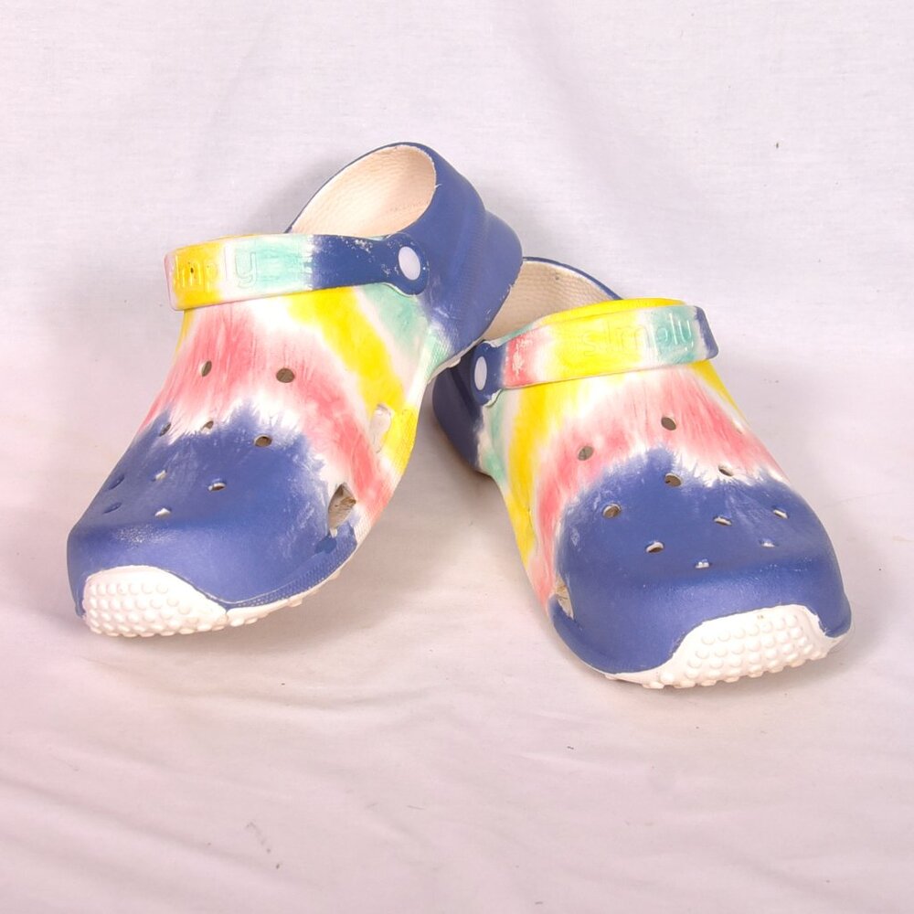 Simply Southern Tie Dye Slide Shoes unisex Women 11 Men 9 Clog